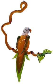 Hängevogel, Wellensittich auf Ast (gelb-grün)